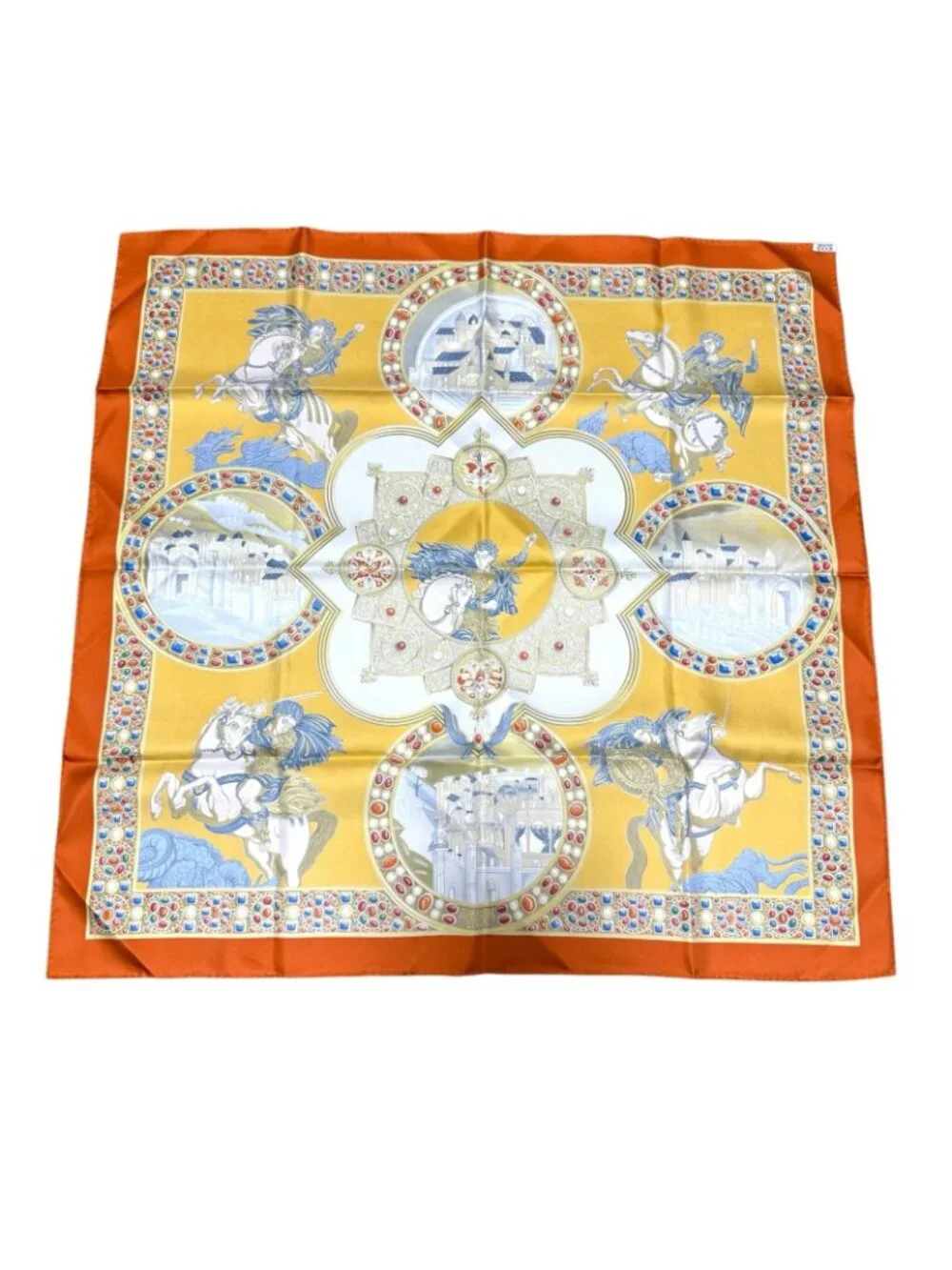 Hermes Carre 90 Victory Of The Knights Of Justice Scarf Silk
